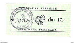 *croatia Jesenice Metalfabrik 10 Dinara Foodbon  C20  Unc - Kroatien