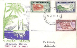 TOKELAU N° 1/2/3 S/L. DE FAKAOFO/22.1.48  - Tokelau