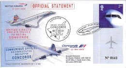 GRANDE BRETAGNE N° S/L DE LONDRES/10.4.03 POUR LA FRANCE+FIN DE CONCORDE - Lettres & Documents