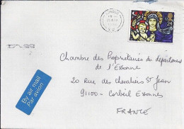 GRANDE BRETAGNE N° 1641 S/L DE LONDRES/25.11.92 POUR LA FRANCE - Storia Postale