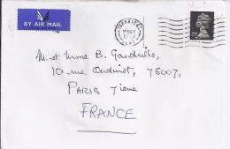 GRANDE BRETAGNE N° 1403 S/L DE TOHBRIDGE/28.12.89 POUR LA FRANCE - Storia Postale