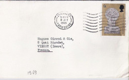 GRANDE BRETAGNE N° 1329 S/L DE 1988/89 POUR LA FRANCE - Cartas & Documentos