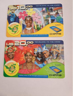 St MAARTEN US $10,- + US$ 20,- CARNIVAL PARADE AND COSTUMES FINE USED CARDS 2006 **16203** - Antillen (Niederländische)