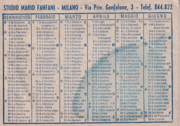 Calendarietto - Studio Mario Fanfani - Milano - Anno 1959 - Petit Format : 1941-60