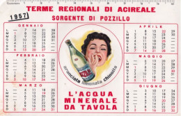 Calendarietto - Terme Regionali Di Acireale Sorgente Di Pozzillo - Anno 1957 - Petit Format : 1941-60