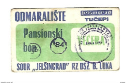 *croatia Tucepi Vacation Center Jelsingrad Diner Voucher  1983-84   1 Round Stamp+ 1 Rectangular  C36 - Kroatië