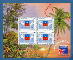 Mayotte - YT Bloc N° 1 ** - Neuf Sans Charnière - 1999 - Hojas Y Bloques