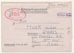 Lettre Depuis Le Stalag 1B Hohenstein - Censure Rouge "K.g.f. B.P. 180 Geprüft" - Mai 1943 - Guerre De 1939-45