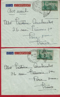 1948/49 - 2 Lettres De Philadelphie Pour Paris - Cachet "PHILADELPHIE MIDDLE CITY" - Tp PA N° 37 - Lettres & Documents