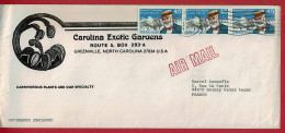 1988 - Lettre De Greenville Pour La France - 3 Tp +Samuel Langley N° PA 112 - Covers & Documents