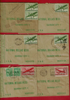 1946/1947 - 6 Envelppes De La Compagnie NATIONAL BELLAS HESS  - Tp N° PA 26 - 27 Et 32 - Brieven En Documenten