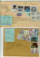 1989/1990 - 2 Lettres Des USA Vers La France - Vignettes De Douane - Customs Douane C1 - Brieven En Documenten
