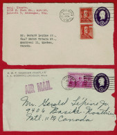 2 Only Front Of Envelopes + TP Yvert N° 594 Et 598 - 1941-60