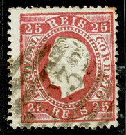 Portugal, 1870/6, # 40 Dent. 12 1/2, P. Liso, Tipo IX, Régua, Used - Oblitérés