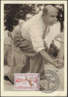 France 1958 Y&T 1161. Carte Maximum, Jeu De Boules. Championnat De France, Toulouse - Boule/Pétanque