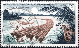 AFRICA EQUATORIALE FRANCESE, 1955, 50 Fr. FRANCOBOLLO USATO Mi:FR-EQ 293, Scott:FR-EQ C39, Yt:FR-EQ PA58 - Usados