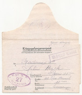 Lettre Depuis Le Stalag 1A Stablack - Censure Violette "K.g.f. B.P. 27 Geprüft" - Aout 1941 - 2. Weltkrieg 1939-1945
