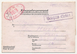 Lettre Depuis Le Stalag 1A Stablack - Censure Rouge "K.g.f. B.P. 183 Geprüft" - Octobre 1941 - 2. Weltkrieg 1939-1945