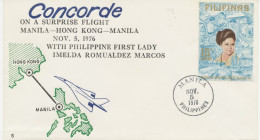 PHILIPPINEN 1976, Concorde-Sonderflug „MANILA – HONGKONG – MANILA“ Mit Phillipines First Lady Imelda Romualdez Marcos, R - Philippinen