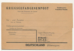 Formulaire Neuf "Kriegsgefangenenpost" Pour Stalag / Oflag ... (début 1940, Interdit Ensuite) - WW II