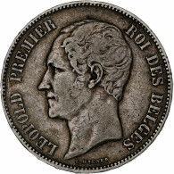 Belgique, Leopold I, 5 Francs, 5 Frank, 1849, Bruxelles, Argent, TB+, KM:17 - 5 Frank