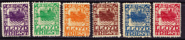 1920 Österreichischer Lloyd, Trieste. 6 Verschieden Farben Als Reklame Marken. - Plaatfouten & Curiosa