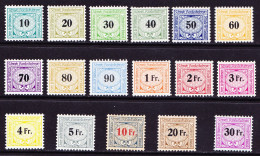 1940/1949 Eisenbahn Marken Serie, KAT Nr. 55x-71x, Postfrische Serie. 17 Werte. - Chemins De Fer