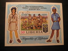 1971 Yvert Block 55 Cat.: 5 Eur Monrovia Cancel Scouting Boy Scouts Scout Jamboree Japan GUYANA - Gebruikt