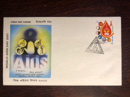 BANGLADESH FDC COVER 2001 YEAR AIDS HEALTH MEDICINE - Bangladesch