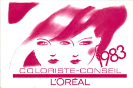 Carte Parfumée Parfum L'Oréal Coloriste-Conseil Femme Mode Fashion 1983 En TB.Etat - Modernes (à Partir De 1961)