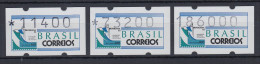 Brasilien ATM BRASILIANA'93, Mi.-Nr. 5, Satz 11400-73200-18600 ** - Affrancature Meccaniche/Frama