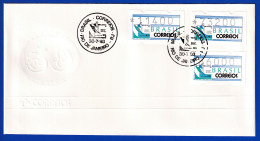 Brasilien Sonder-ATM BRASILIANA Satz 11400-73200-186000 Auf FDC 30.7.93  - Viñetas De Franqueo (Frama)