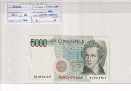 ITALIA  5000 LIRE BELLINI 1992 CAT 69C - 5000 Lire