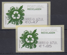 Portugal 2009 ATM Recycling SMD Mi.-Nr. 66.1 Satz AZUL 47-185 ** - Timbres De Distributeurs [ATM]