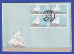 Portugal ATM Caravelle Satz 45-78-98-140 Auf Schmuckbrief Mit O LISBOA 19.4.96 - Timbres De Distributeurs [ATM]