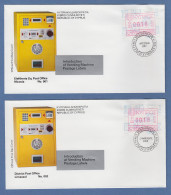 Zypern Frama-ATM 1989 Aut-Nr. 001 Und 002 Von VS Je Auf Offiziellem FDC  - Autres & Non Classés