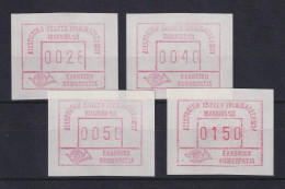 Griechenland: Frama-Sonder-ATM IOANNINA '88 Mi.-Nr.7.2zc Satz 26-40-50-150 ** - Timbres De Distributeurs [ATM]