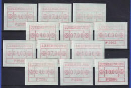 Luxemburg FRAMA-ATM 1.Ausgabe Erste 4 Aut.-Nr. P2501-P2504 Je Satz 4-7-10 ** - Postage Labels