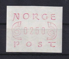 Norwegen ATM Mi.-Nr. 2.1b (schmale 0)  Portowertstufe 0250 ** - Automatenmarken [ATM]
