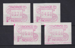 Norwegen FRAMA-ATM Mi.-Nr. 3.2d Satz 370-430-500-600 Postfrisch ** - Viñetas De Franqueo [ATM]