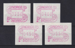 Norwegen FRAMA-ATM Mi.-Nr. 3.2d Satz 350-400-450-550 Postfrisch ** - Timbres De Distributeurs [ATM]