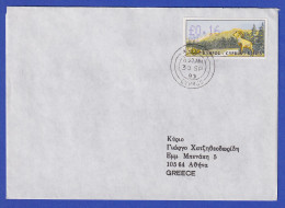 Zypern Amiel-ATM 1999  Mi-Nr. 4 Aut.-Nr. 003 Wert 0,16 Auf Brief Nach GR - Autres & Non Classés