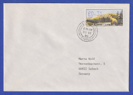 Zypern Amiel-ATM 1999 Mi-Nr. 4 Aut.-Nr.005 Wert 0,31 Auf FDC Nach Deutschland - Autres & Non Classés