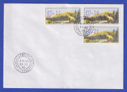 Zypern Amiel-ATM 1999 Mi-Nr. 4 Aut.-Nr.005 Werte 0,11-0,16-0,21 Auf Blanco-FDC - Sonstige & Ohne Zuordnung