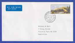 Zypern Amiel-ATM 1999 Mi-Nr. 4 Aut.-Nr.006 Wert 0,41 Auf FDC Nach Australien - Other & Unclassified