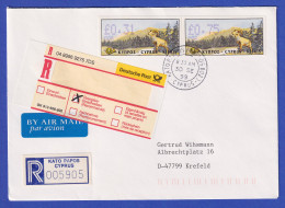 Zypern Amiel-ATM 1999 Mi-Nr. 4 Aut.-Nr.006 Werte 0,31 Und 0,75 Auf R-FDC Nach D - Altri & Non Classificati