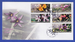 Zypern Amiel-ATM 2002 Blumen Mi-Nr. 5-9 Mit Aut.-Nr. 006 Auf Offiz. FDC  - Andere & Zonder Classificatie