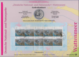 Bundesrepublik Numisblatt 3/2004 Nationalpark Wattenmeer Mit10-Euro-Silbermünze - Verzamelingen