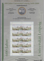 Bundesrepublik Numisblatt 4/2009 Universität Leipzig Mit 10-Euro-Silbermünze - Sammlungen