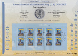 Bundesrepublik Numisblatt 3/2009 Luftfahrt-Ausstellung  Mit 10-Euro-Silbermünze - Verzamelingen